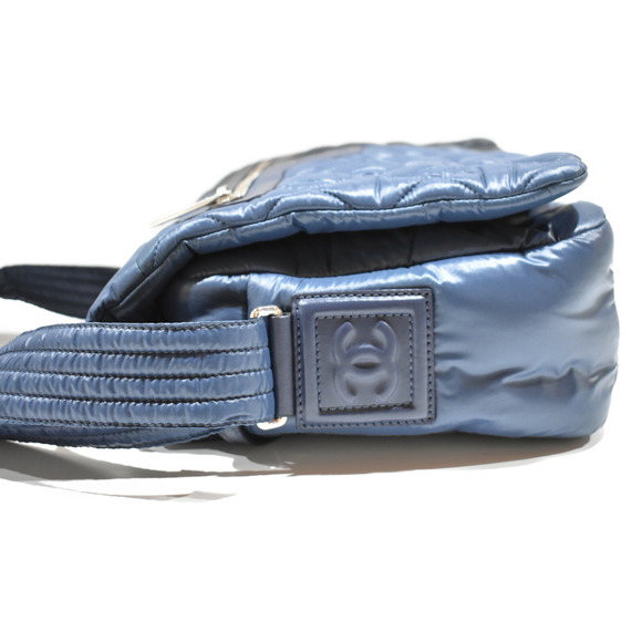 Chanel Navy Messenger Coco Cocoon Bag Nylon Blue - Picture 1 of 12